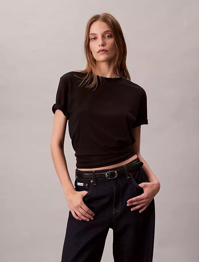 Klasyczna koszulka z nadrukiem logo Supima Cotton Klasyczna koszulka z nadrukiem logo Supima Cotton
