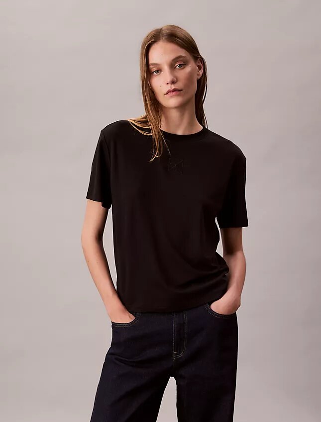Klasyczna koszulka z nadrukiem logo Supima Cotton Klasyczna koszulka z nadrukiem logo Supima Cotton