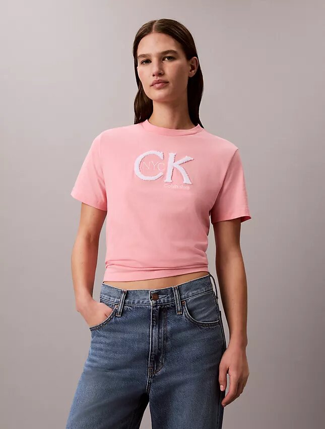 Klasyczna koszulka z nadrukiem Monogramu Nyc Klasyczna koszulka z nadrukiem Monogramu Nyc