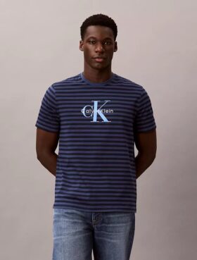 Klasyczna koszulka z nadrukiem Monologo Graphic Stripe