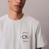 Klasyczna koszulka z okrągłym nadrukiem logo Klasyczna koszulka z okrągłym nadrukiem logo