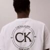 Klasyczna koszulka z okrągłym nadrukiem logo Klasyczna koszulka z okrągłym nadrukiem logo