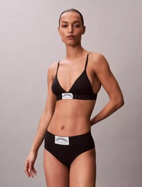 Klasyczny, lekko wyściełany Bralette trójkątny z Cotton Stretch Klasyczny, lekko wyściełany Bralette trójkątny z Cotton Stretch