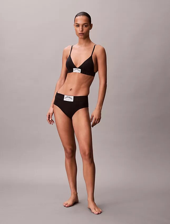 Klasyczny, lekko wyściełany Bralette trójkątny z Cotton Stretch Klasyczny, lekko wyściełany Bralette trójkątny z Cotton Stretch