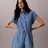 Kombinezon z pranej tkaniny chambray Kombinezon z pranej tkaniny chambray