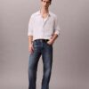 Koszula z guzikami o luźnym kroju, z marszczonym materiałem w paski barwionego w masie Koszula z guzikami o luźnym kroju, z marszczonym materiałem w paski barwionego w masie