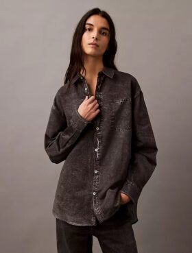 Koszula z guzikami w wzór Denim