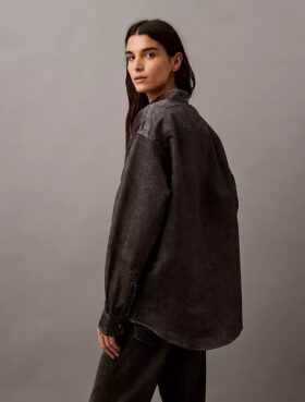 Koszula z guzikami w wzór Denim