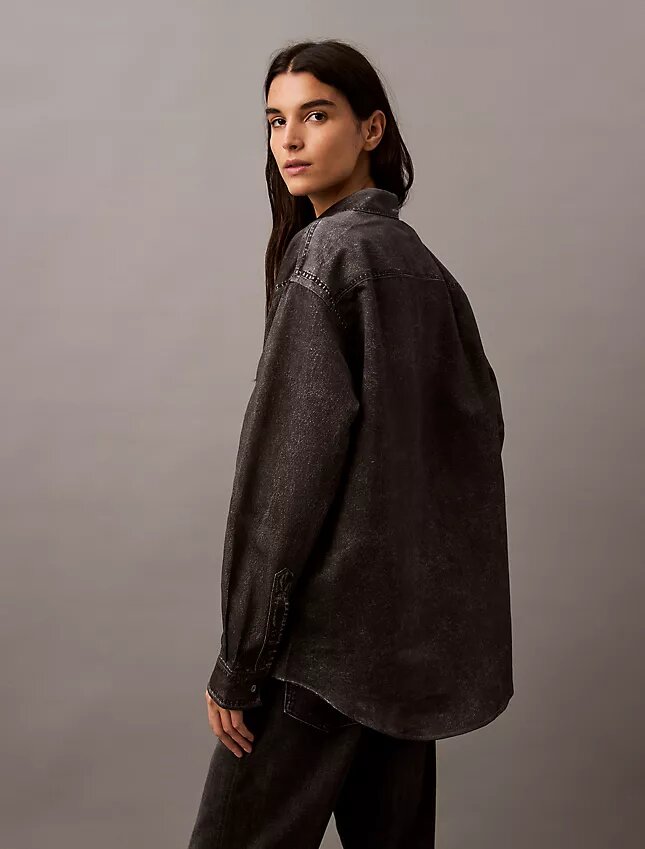 Koszula z guzikami w wzór Denim Koszula z guzikami w wzór Denim