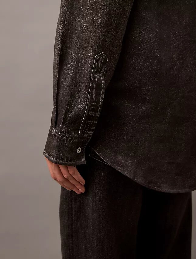 Koszula z guzikami w wzór Denim Koszula z guzikami w wzór Denim