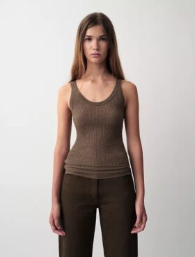 Koszulka bez rękawów Ella Ribbed