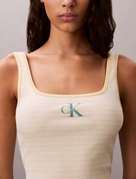 Koszulka bez rękawów Monologo Stripe Rib