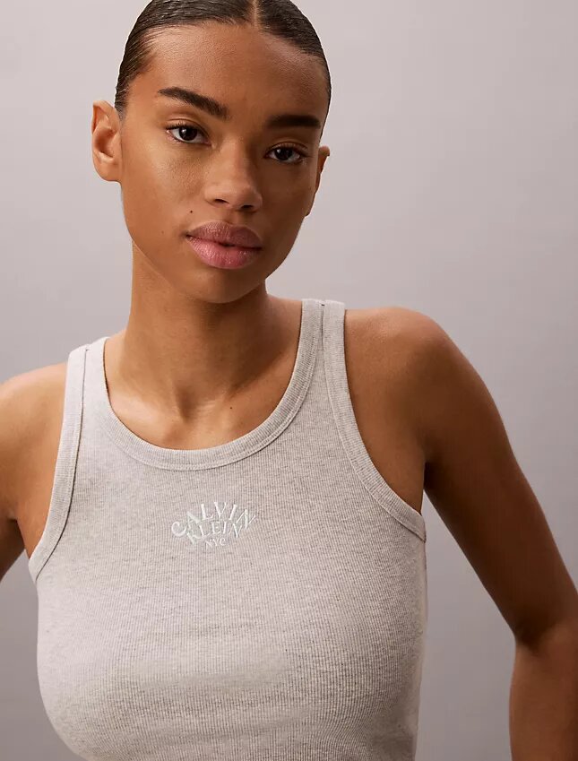Koszulka bez rękawów z graficznym logo Contour Rib Koszulka bez rękawów z graficznym logo Contour Rib