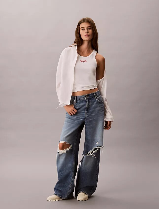 Koszulka bez rękawów z graficznym logo Contour Rib Koszulka bez rękawów z graficznym logo Contour Rib