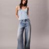 Koszulka bez rękawów z mieszanki Denim i lnu Koszulka bez rękawów z mieszanki Denim i lnu