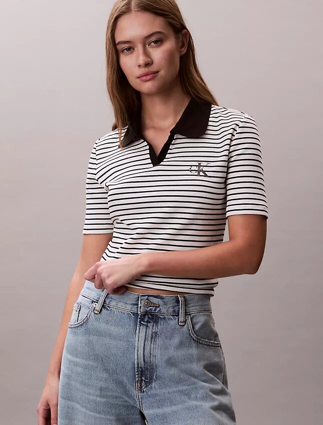Koszulka polo Monologo Stripe Rib Koszulka polo Monologo Stripe Rib