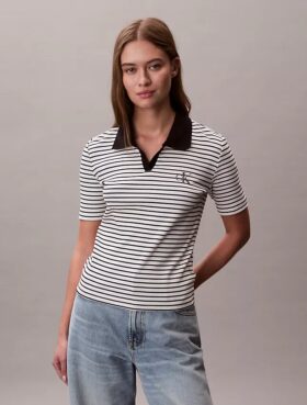 Koszulka polo Monologo Stripe Rib