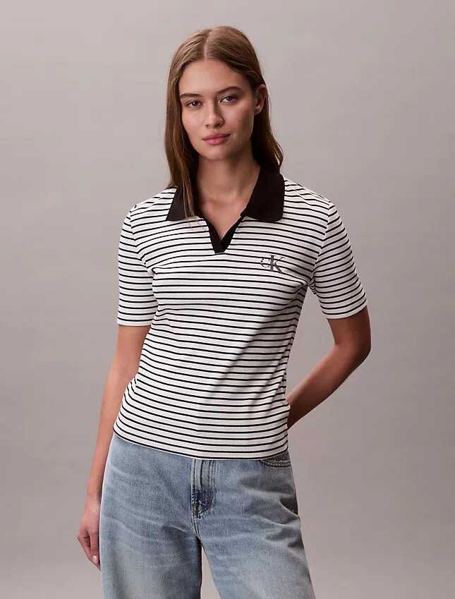 Koszulka polo Monologo Stripe Rib Koszulka polo Monologo Stripe Rib