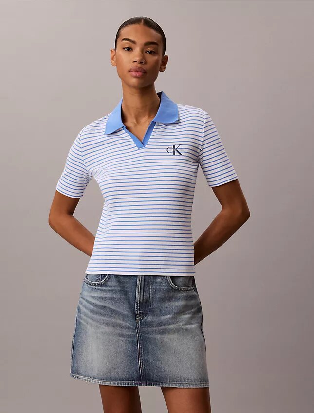 Koszulka polo Monologo Stripe Rib Koszulka polo Monologo Stripe Rib