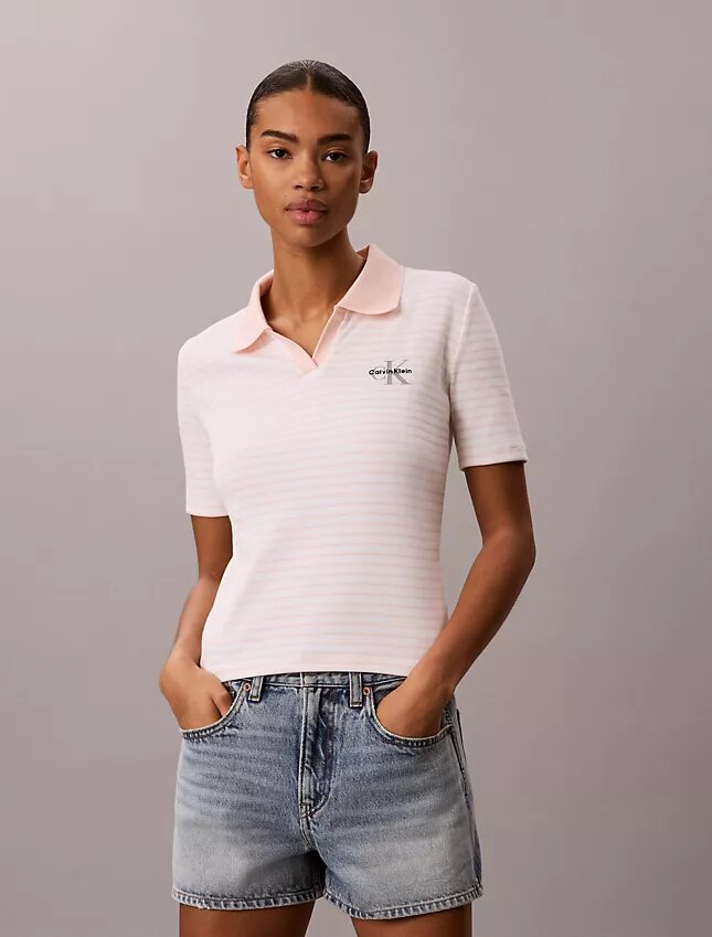 Koszulka polo Monologo Stripe Rib Koszulka polo Monologo Stripe Rib