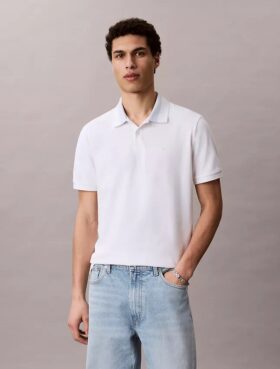 Koszulka polo z kołnierzykiem w stylu colorblock z pikowanej tkaniny