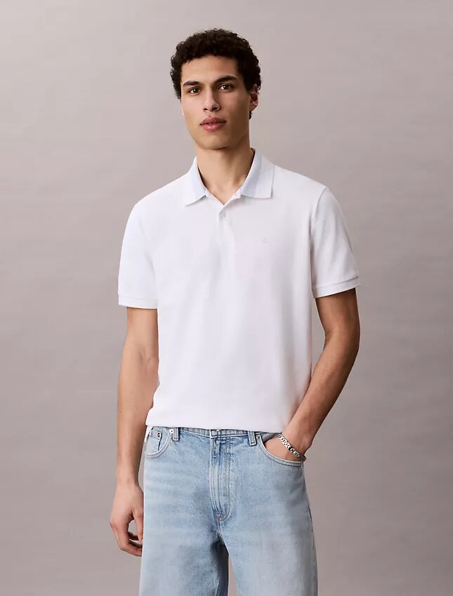 Koszulka polo z kołnierzykiem w stylu colorblock z pikowanej tkaniny Koszulka polo z kołnierzykiem w stylu colorblock z pikowanej tkaniny