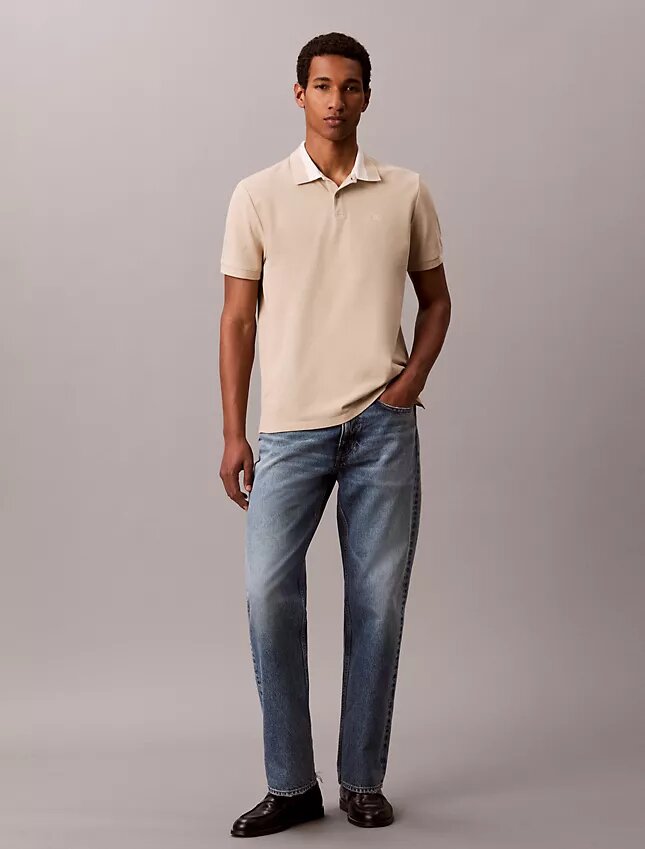 Koszulka polo z kołnierzykiem w stylu colorblock z pikowanej tkaniny Koszulka polo z kołnierzykiem w stylu colorblock z pikowanej tkaniny