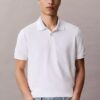 Koszulka polo z kołnierzykiem w stylu colorblock z pikowanej tkaniny Koszulka polo z kołnierzykiem w stylu colorblock z pikowanej tkaniny