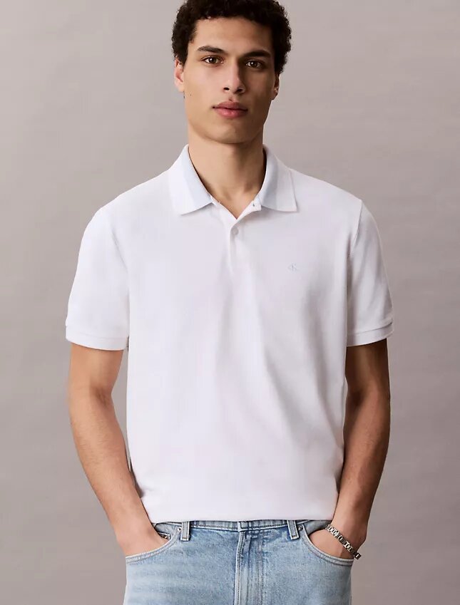 Koszulka polo z kołnierzykiem w stylu colorblock z pikowanej tkaniny Koszulka polo z kołnierzykiem w stylu colorblock z pikowanej tkaniny
