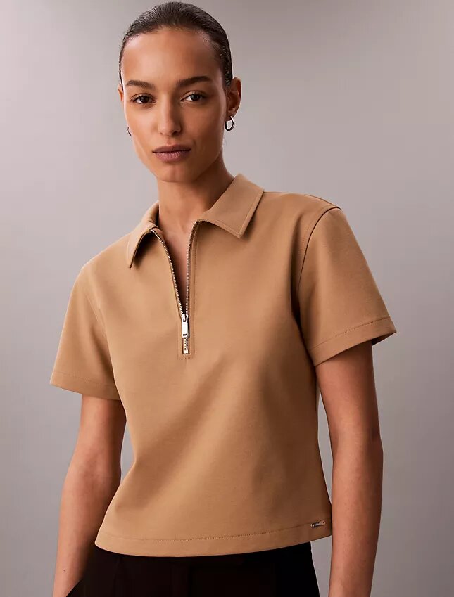 Koszulka polo z tkaniny Ponte Koszulka polo z tkaniny Ponte