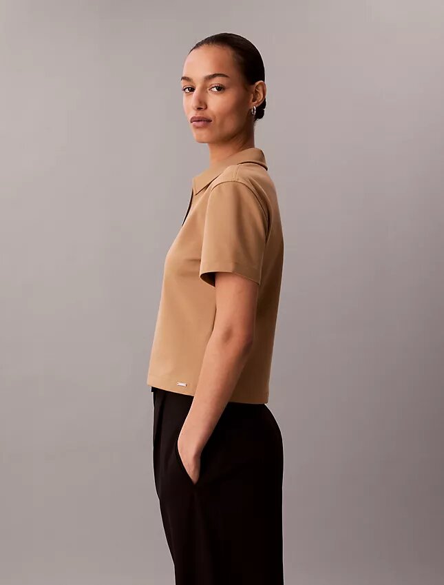 Koszulka polo z tkaniny Ponte Koszulka polo z tkaniny Ponte