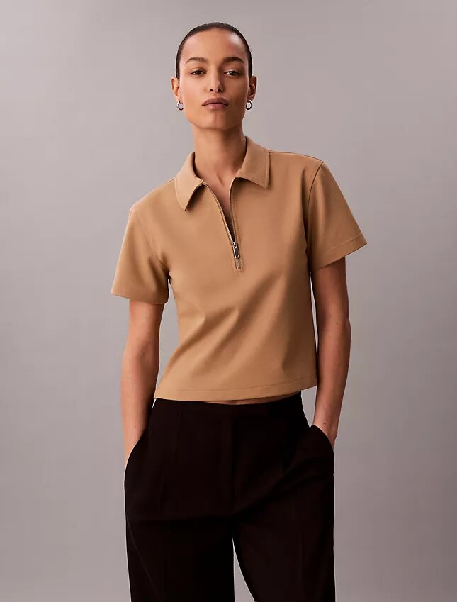 Koszulka polo z tkaniny Ponte Koszulka polo z tkaniny Ponte