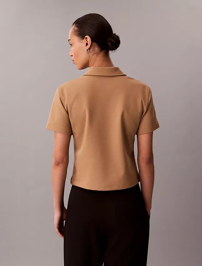 Koszulka polo z tkaniny Ponte Koszulka polo z tkaniny Ponte