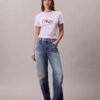 Koszulka slim fit z dzielonym logo Koszulka slim fit z dzielonym logo