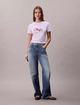 Koszulka slim fit z dzielonym logo