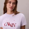 Koszulka slim fit z dzielonym logo Koszulka slim fit z dzielonym logo