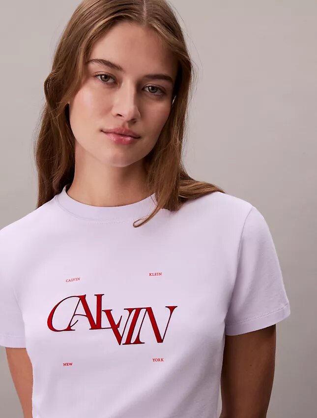 Koszulka slim fit z dzielonym logo Koszulka slim fit z dzielonym logo