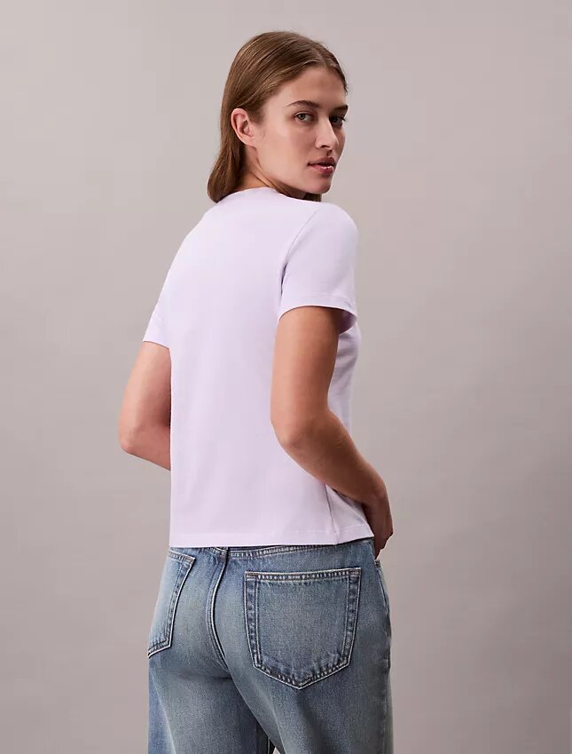 Koszulka slim fit z dzielonym logo Koszulka slim fit z dzielonym logo