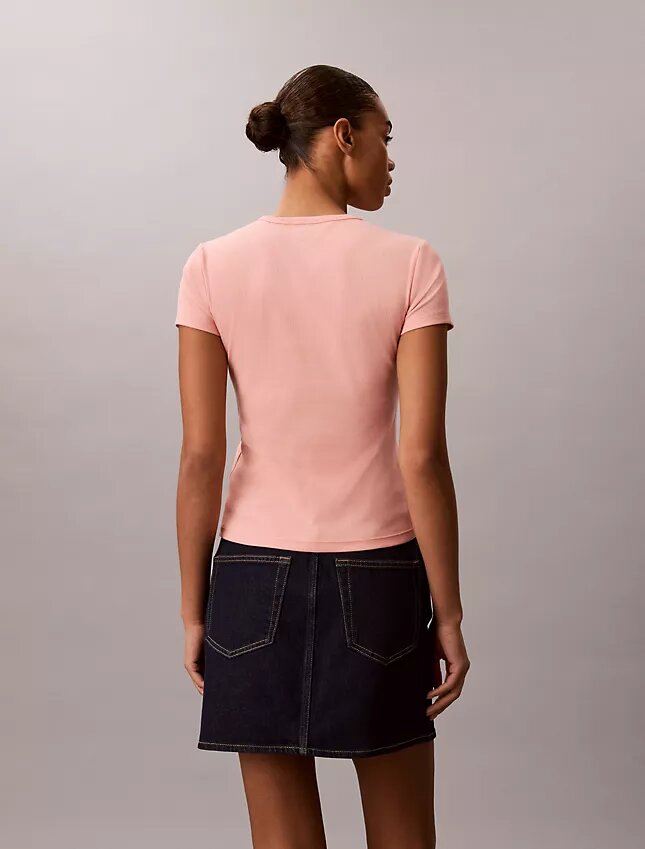 Koszulka slim fit z graficznym logo Contour Rib Koszulka slim fit z graficznym logo Contour Rib
