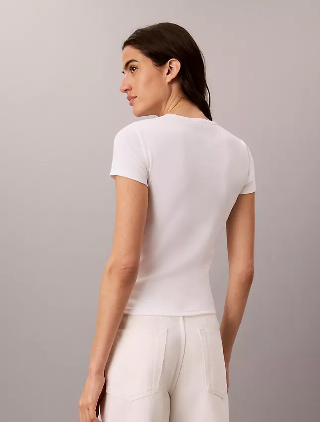 Koszulka slim fit z graficznym logo Contour Rib Koszulka slim fit z graficznym logo Contour Rib