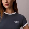 Koszulka slim fit z logo 1989 Koszulka slim fit z logo 1989