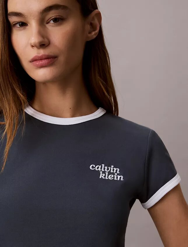 Koszulka slim fit z logo 1989 Koszulka slim fit z logo 1989
