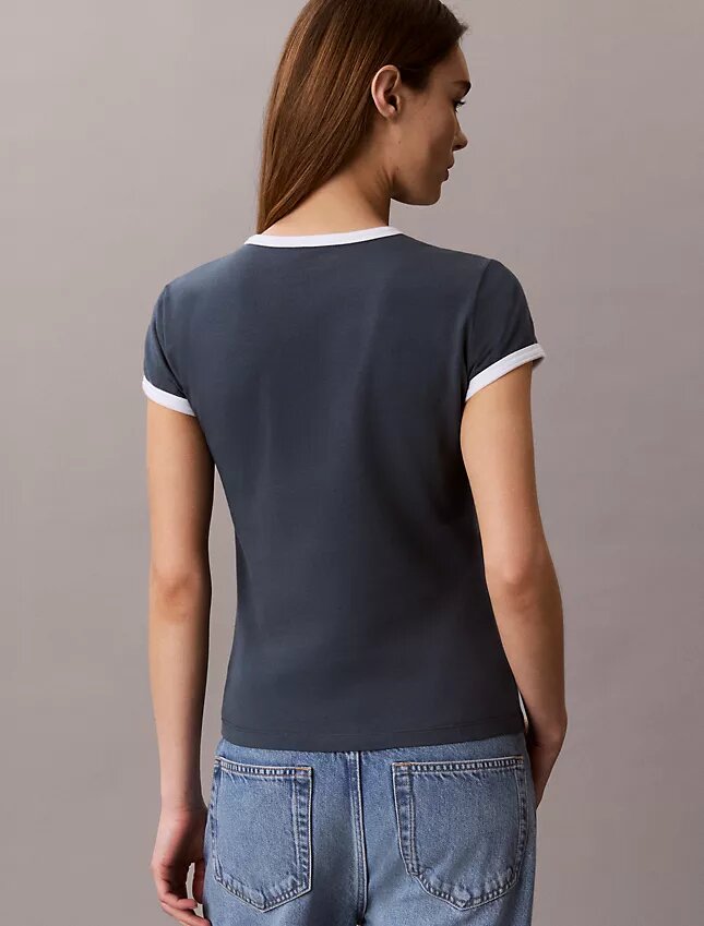 Koszulka slim fit z logo 1989 Koszulka slim fit z logo 1989
