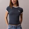 Koszulka slim fit z logo 1989 Koszulka slim fit z logo 1989