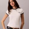Koszulka slim fit z logo 1989 Koszulka slim fit z logo 1989