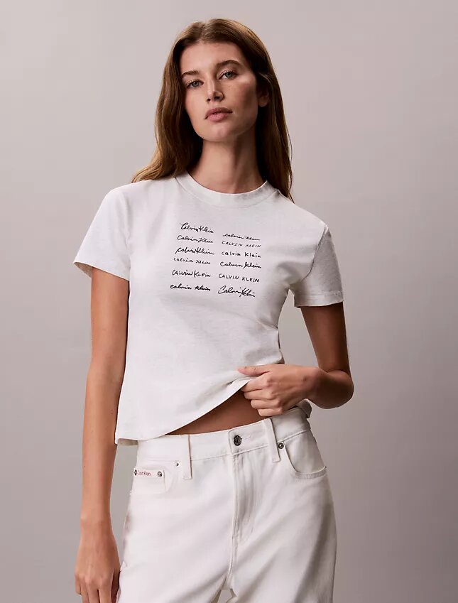 Koszulka slim fit z nadrukiem logo Koszulka slim fit z nadrukiem logo