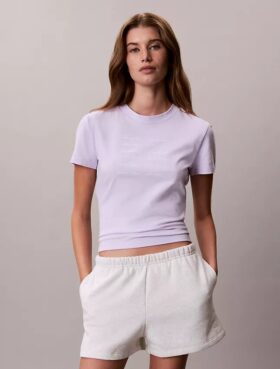 Koszulka slim fit z nadrukiem logo
