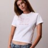 Koszulka slim fit z nadrukiem logo Koszulka slim fit z nadrukiem logo
