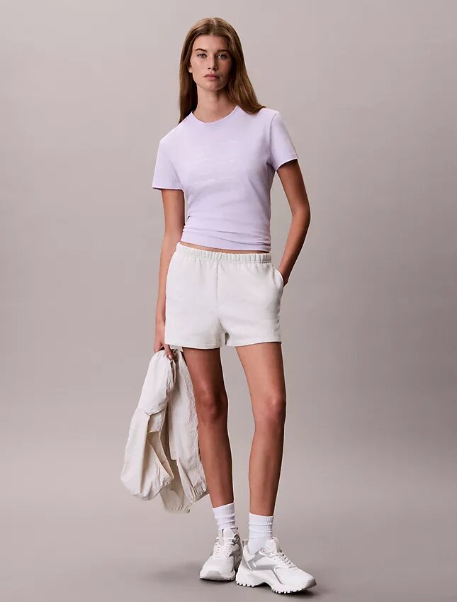Koszulka slim fit z nadrukiem logo Koszulka slim fit z nadrukiem logo