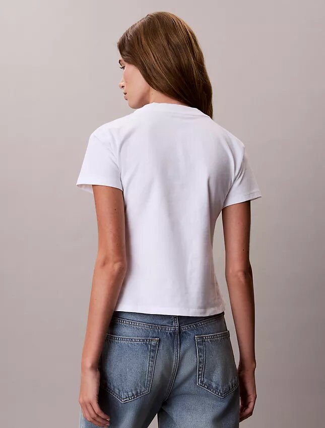 Koszulka slim fit z nadrukiem logo Koszulka slim fit z nadrukiem logo